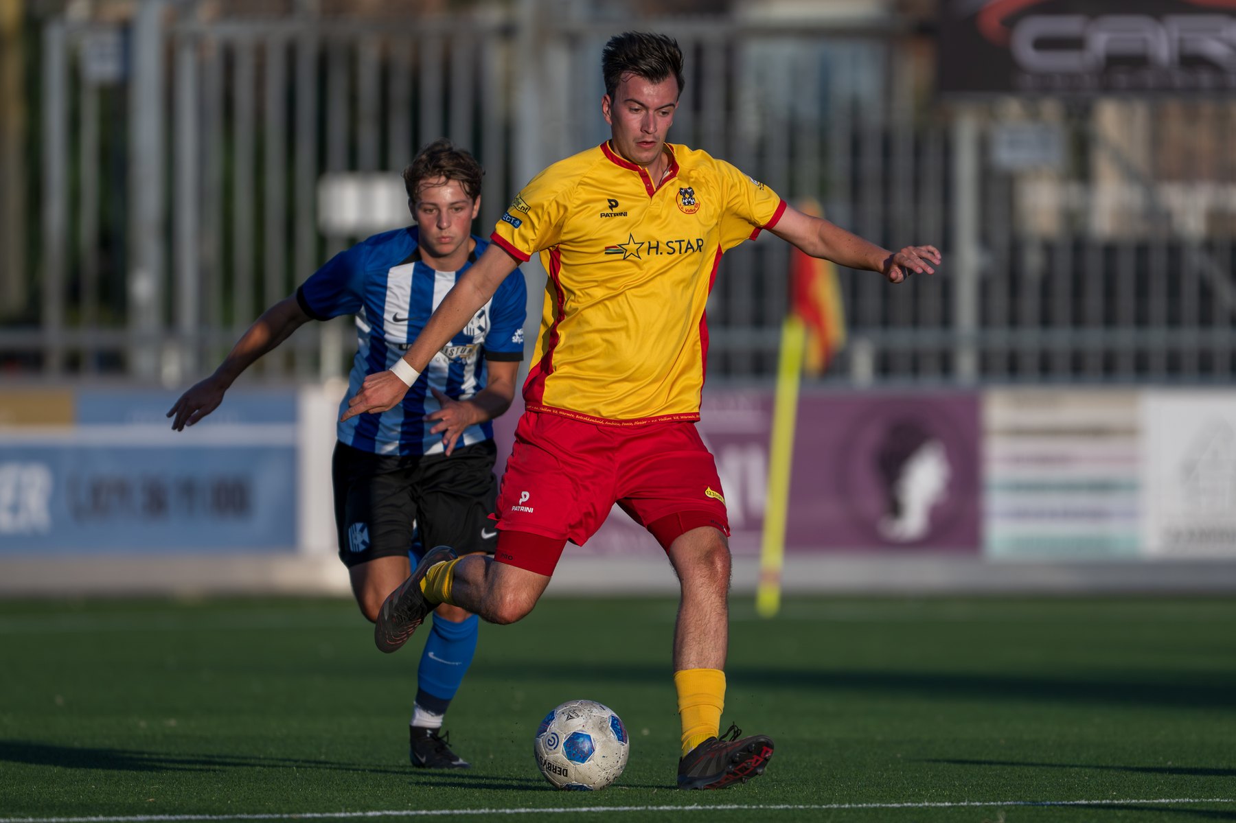 Coen Hogewoning tijdens Valken ’68 tegen Jong Quick Boys
