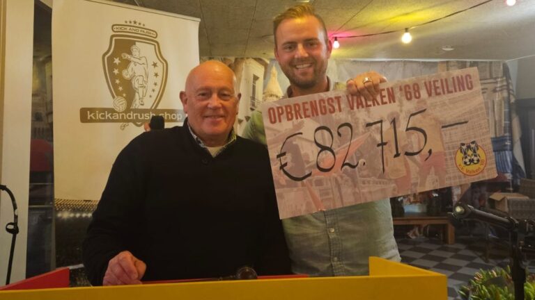De opbrengst van de veiling van Valken '68: 82.715 euro
