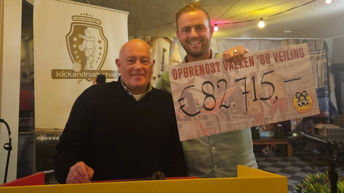 De opbrengst van de veiling van Valken '68: 82.715 euro